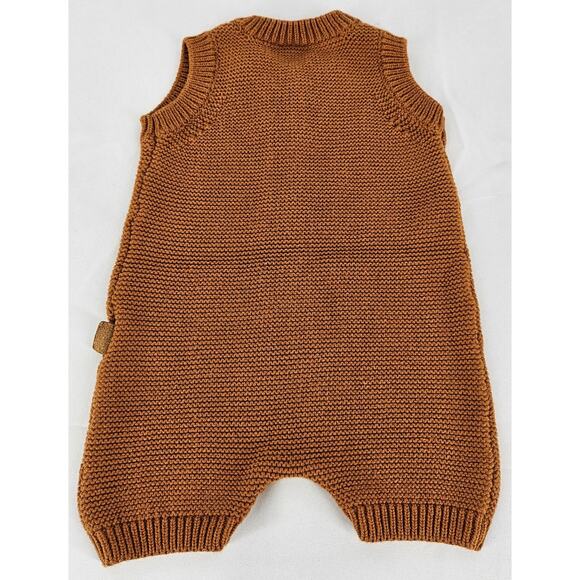 GOUMI KIDS BABY - ORGANIC COTTON - KNIT ROMPER SIENNA - SIZE 0-3 MONTHS - Picture 2 of 6